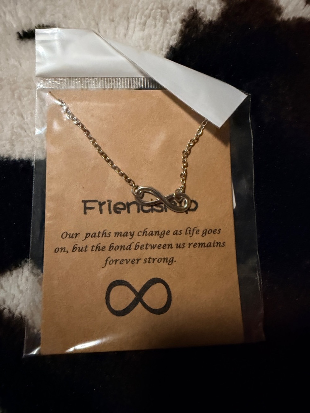 Friendship Infinity Necklace - Gold Tone